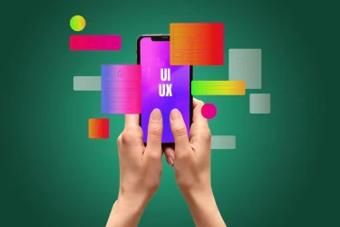 Abstract AI interface concept for UI and UX design